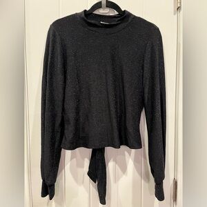 Lush Women’s Black Sparkle Long Sleeve Top Size XL